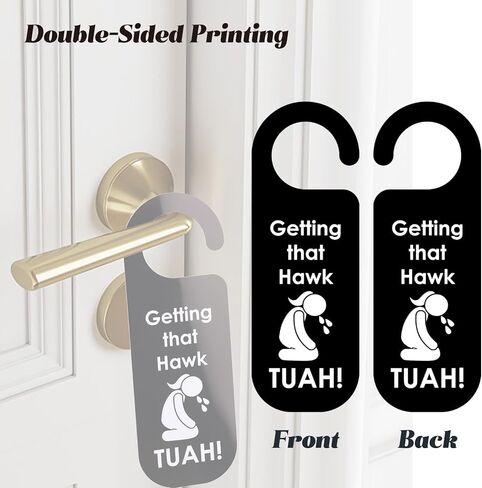 الحصول على هذا هوك تواه هوك تواه الباب شماعات هوك توش شماعات ديكور مضحك معلقة لافتة للباب مضحك مقبض الباب شماعات يبصقون على ذلك ثانغ 1 قطعة in Kuwait