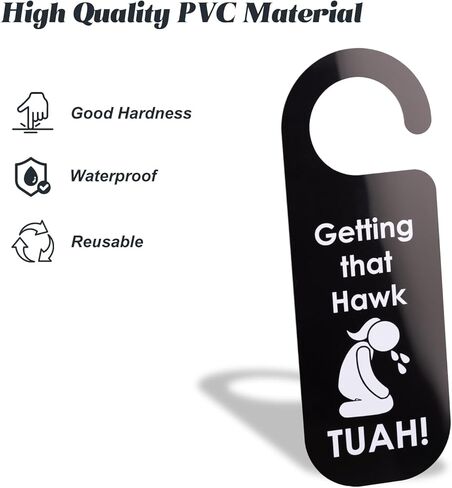 الحصول على هذا هوك تواه هوك تواه الباب شماعات هوك توش شماعات ديكور مضحك معلقة لافتة للباب مضحك مقبض الباب شماعات يبصقون على ذلك ثانغ 1 قطعة in Kuwait