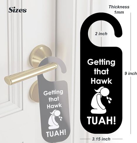 الحصول على هذا هوك تواه هوك تواه الباب شماعات هوك توش شماعات ديكور مضحك معلقة لافتة للباب مضحك مقبض الباب شماعات يبصقون على ذلك ثانغ 1 قطعة in Kuwait