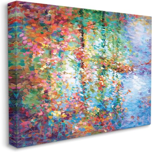 Stupell Industries Abstract Leaves Colorful Reflections Canvas Wall Art by Leon Devenice in Saudi Arabia