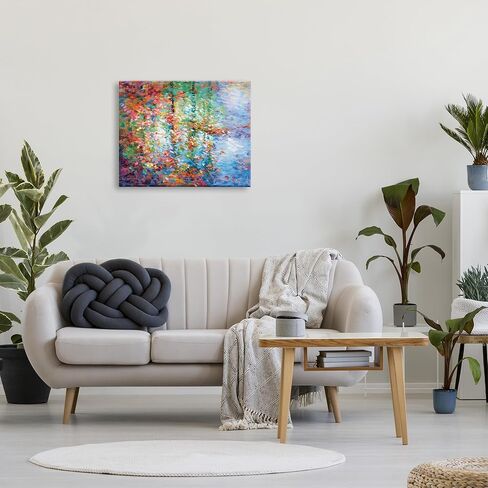 Stupell Industries Abstract Leaves Colorful Reflections Canvas Wall Art by Leon Devenice in Saudi Arabia