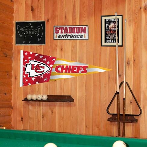 Kansas City Chiefs Nation USA Americana Stars and Stripes Pennant Banner Flag in Saudi Arabia
