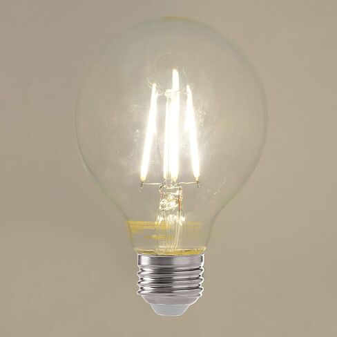 LED 4.5W G25 Clear Globe Filament Light Bulb, 40W Equivalent, 470 Lumens, 2700K Soft White, E26 Medium Base, Dimmable, 120V, Energy Star in Saudi Arabia
