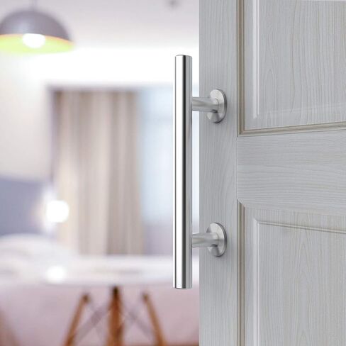12 Inch Stainless Barn Door Handle Set | Stainless 12 inch Round Heavy Duty Solid 304 Stainless Gate Pull Handle | for Barn Door Gates Garages Sheds in Saudi Arabia