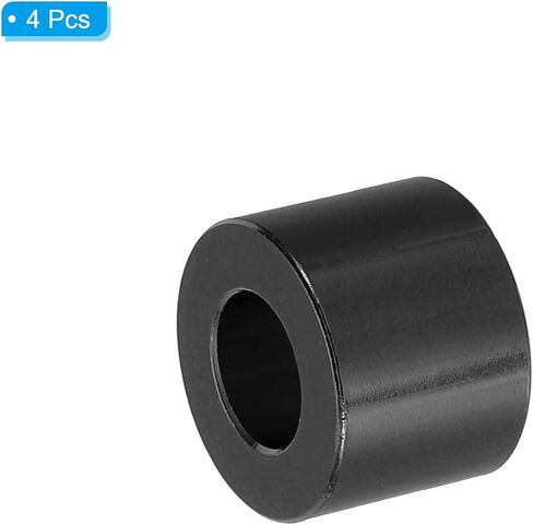 PATIKIL M8 Aluminum Spacer, 4 Pcs Metal Spacers Aluminum 8.2mm ID x 16mm OD x 12mm L Aluminum Spacer Screw Standoff Round for 1/3in or M8 Screw Bolts, Black in Saudi Arabia
