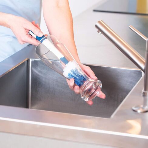 Unger Sink & Dish Scrub Brush – Kitchen Scrub Brush, Dish Washing Scrubber, Small Cleaning Brush, Kitchen Cleaning Supplies, Non-Scratch Bristles, Glassware, Pots, Pans, Tumblers, Drains & Disposals in Saudi Arabia