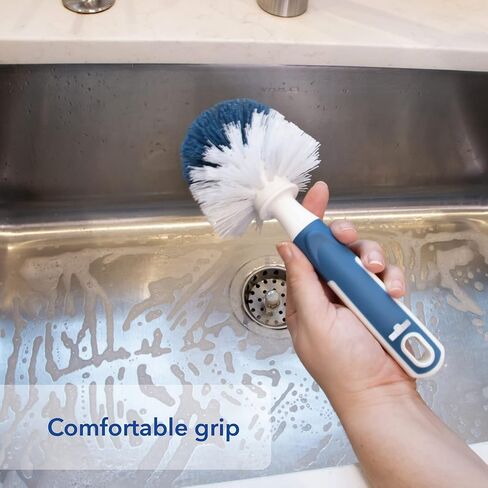 Unger Sink & Dish Scrub Brush – Kitchen Scrub Brush, Dish Washing Scrubber, Small Cleaning Brush, Kitchen Cleaning Supplies, Non-Scratch Bristles, Glassware, Pots, Pans, Tumblers, Drains & Disposals in Saudi Arabia