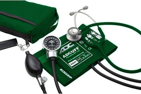 ADC 778-603-11ABD Pro's Combo III Professional Adult Pocket Aneroid/Clinician Scope Set with Prosphyg 778 Blood Pressure Sphygmomanometer, Burgundy in Saudi Arabia