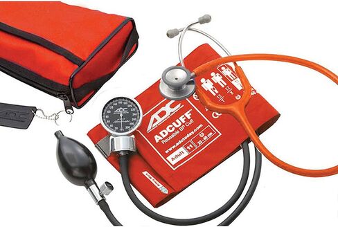 ADC 778-603-11ABD Pro's Combo III Professional Adult Pocket Aneroid/Clinician Scope Set with Prosphyg 778 Blood Pressure Sphygmomanometer, Burgundy in Saudi Arabia