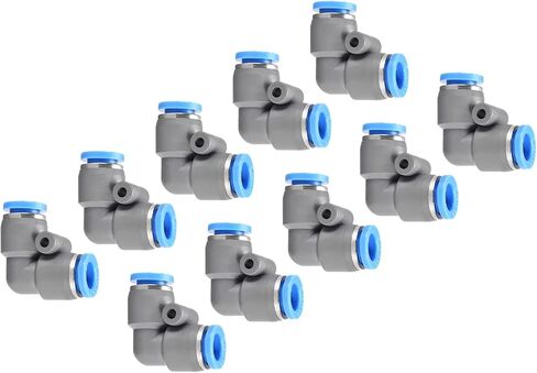 2 Pack Pneumatic Air Elbow - 90 Degree Push to Connect Air Fittings Quick Connect, Apply to Pipe Connection (14mm OD, Grey) in Saudi Arabia