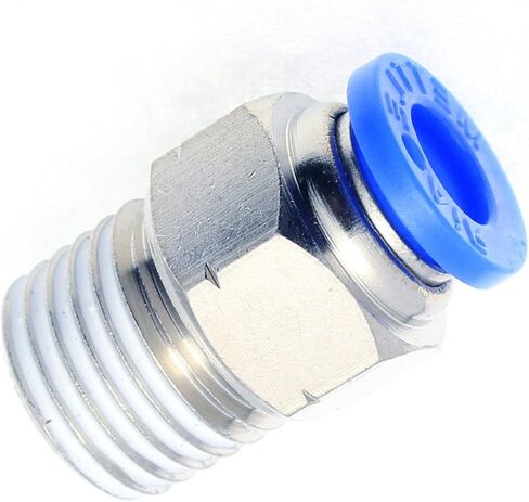 MTC 1/4-N02 Push to Connect Straight Male Fitting, 1/4" OD, 1/4" NPT Thread (Pack of 10) in Saudi Arabia