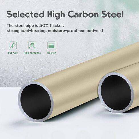 1 inch Double Window Curtain Rod with Resin Finial,36-72 inch,Champagne Gold in Saudi Arabia