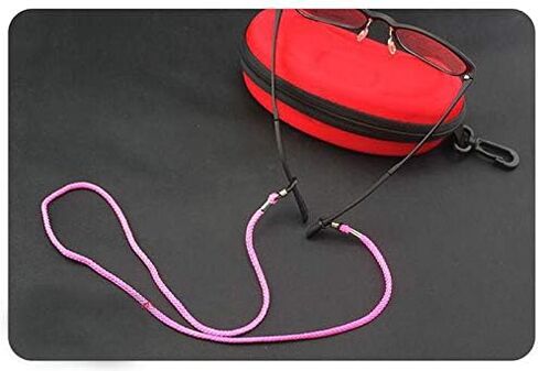 12 قطعة النظارات الملونة النايلون مضفر سلسلة الرقبة حزام سلسلة الحبل نظارات القراءة نظارات حبل حامل نظارات الحبل التجنيب in Kuwait