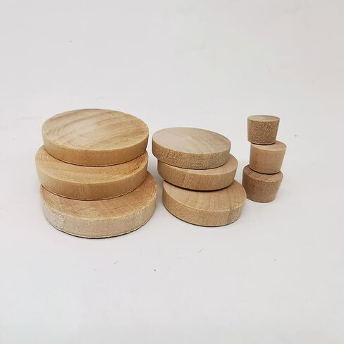 50 Pcs 5 Sizes Wood Screw Hole Plugs Wooden Round Button Plugs Flat Head Wood Plugs Wooden Furniture Hole Plugs Furniture Screw Covers in Saudi Arabia