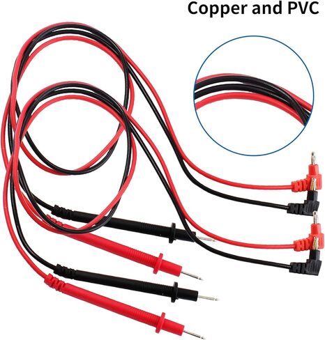 2 قطعة 28 "/78 سنتيمتر طويل متعدد التحقيق اختبار كابل رصاص ، الموز موصل قابس أسود أحمر 1000 فولت in Kuwait