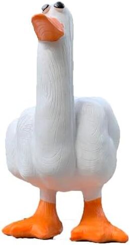 هدية مضحكة للبط بالإصبع الأوسط لديكور المكتب - ديكور بطة دجاج ملتوي مع إيماءة الإصبع الأوسط in Kuwait