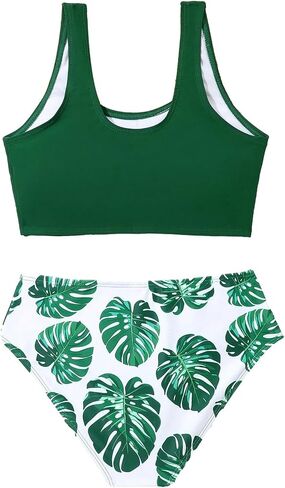 Milumia Girl's 2 Piece Bikini Sets Tropical Print Swimsuit Beachwear in Saudi Arabia