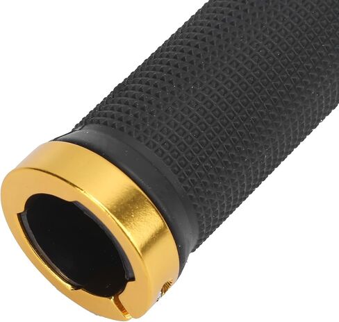 1 Pair Bike Handlebar Grips with Ends Plug, 22mm Aluminum Double Lock on, Anti Slip Rubber Handle Bicycle Bar for MTB BMX Folding Bike Scooter in Saudi Arabia