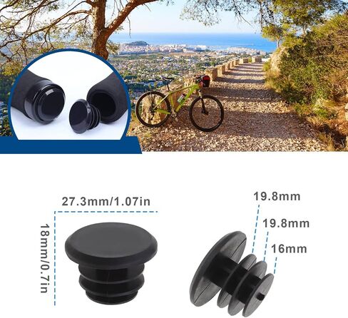Create idea 10PCS Bike Handlebar Bar End Plugs Bicycle End Caps Plastic End Plugs for Road Bike Mountain Bike BMX Black 22mm Bicycle Replacement Accessories in Saudi Arabia