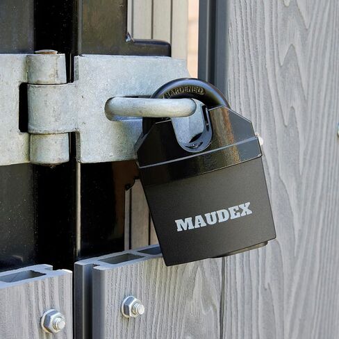 قفل أمان عالي Maudex® MDL60 للاستخدام الخارجي - [10 مفاتيح] - [مضاد للحفر، أسطوانة مضادة للالتقاط] - قفل مثالي لوحدة التخزين، والسقيفة، والبوابة، والحاوية in Kuwait