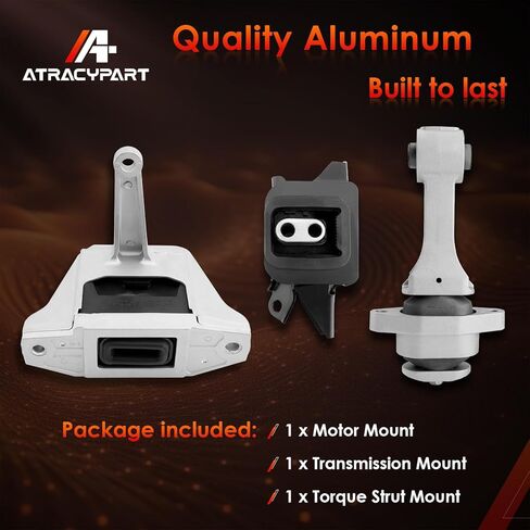 Engine Motor & Transmission Mount Kit 3PCS, Compatible With Hyundai 17-20 Elantra 1.4T1.6T 2.0L, 18-20 Elantra GT 1.6T 2.0L, 17-22 IONIQ 1.6L; Kia 21-22 Seltos 1.6L, Replace OE# A71210, A71100, A71207 in Kuwait