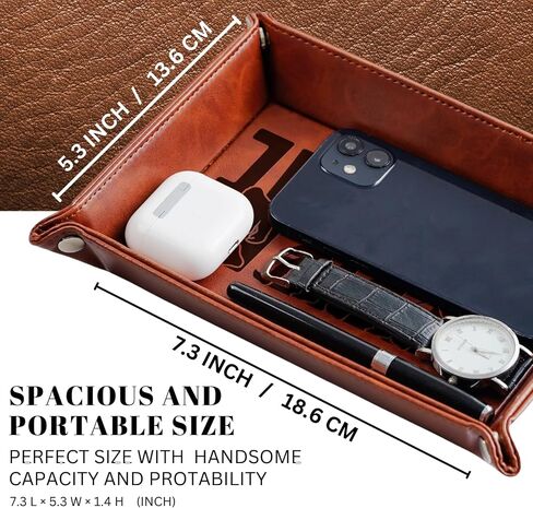 INNObeta Bigfoot Gifts Valet Tray، منظم تخزين سطح المكتب من جلد البولي يوريثان بجانب السرير وحامل العملات المعدنية لمحبي Bigfoot، مثالي لأعياد الميلاد والكريسماس - صدق in Saudi Arabia