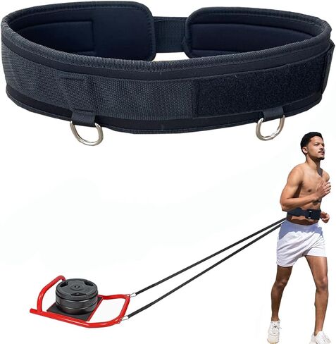 Weighted Training Waist Belt for Pulling Sled and Tires,Weight Sled Pulling Strap,Sled Trainer Pull Leash of Sled Harness,Pulley Strap for Strength Speed Agility Training in Saudi Arabia