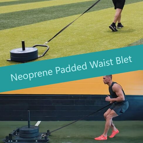Weighted Training Waist Belt for Pulling Sled and Tires,Weight Sled Pulling Strap,Sled Trainer Pull Leash of Sled Harness,Pulley Strap for Strength Speed Agility Training in Saudi Arabia