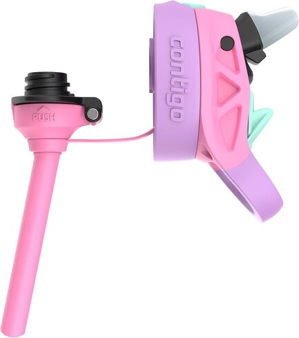 Contigo Autospout Water Bottle with Straw, 13 oz, Azalea/Pansy in Saudi Arabia