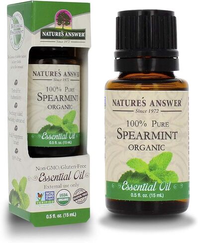 إجابة الطبيعة زيت إكليل الجبل العطري العضوي التابع لوزارة الزراعة الأمريكية، نقي 100% | زيت عطري طبيعي للناشر/المرطب، مقطر بالبخار، 0.5 أونصة سائلة. (15 مل) | صنع فى أمريكا in Kuwait