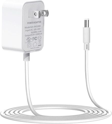 9V Power Supply for Guitar Pedals, UL Listed DC 9v Power Cord 1000mA, Center Negative in Saudi Arabia