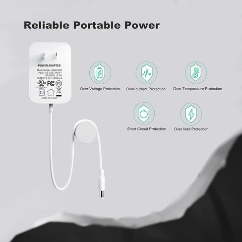 9V Power Supply for Guitar Pedals, UL Listed DC 9v Power Cord 1000mA, Center Negative in Saudi Arabia