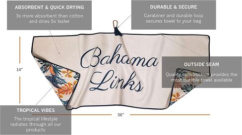 Golf Towel - Blue | 14" x 36" | Premium Quality | Best Golf Towel | Extremely Durable in Saudi Arabia