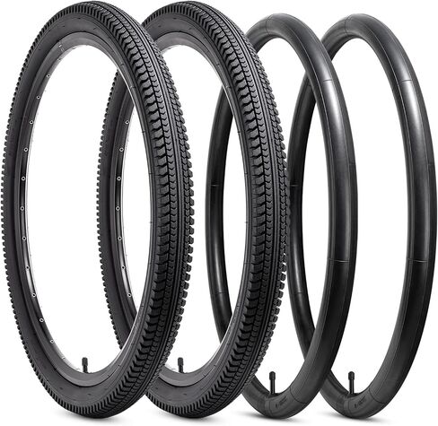 YUNSCM 2-PCS 26" Bike Tires 26 x 2.125/57-559 and 26" Bike Tubes Schrader Valve Compatible with 26x2.10 26x2.125 Bike Bicycle Tires and Tubes (Y-1145) in Saudi Arabia