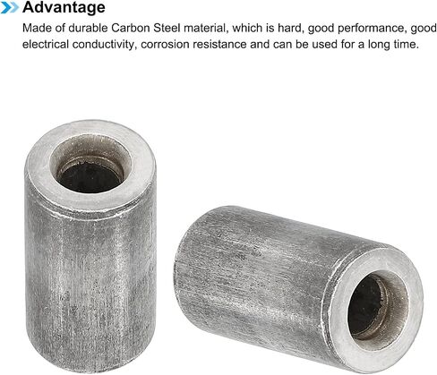 PATIKIL M6 Steel Spacers, 24 Pcs Metal Spacers Steel 6mm ID x 12mm OD x 9mm L Carbon Steel Spacer Screw Standoff Round for 1/4in or M6 Screw Bolts in Saudi Arabia