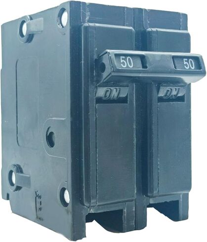 قاطع دائرة BR250، قاطع دائرة مزدوج القطب بقدرة 50 أمبير، تصنيف 120/240 تيار متردد. قاطع BR250 ثنائي القطب 50 أمبير، قاطع دائرة إضافي. ضمان 3 سنوات in Kuwait