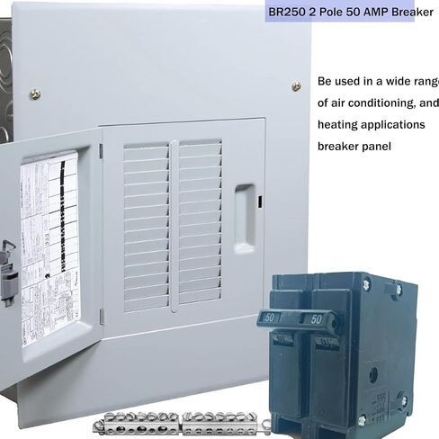 قاطع دائرة BR250، قاطع دائرة مزدوج القطب بقدرة 50 أمبير، تصنيف 120/240 تيار متردد. قاطع BR250 ثنائي القطب 50 أمبير، قاطع دائرة إضافي. ضمان 3 سنوات in Kuwait