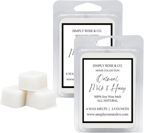 SIMPLY ROSE & CO. Oatmeal Milk and Honey Soy Wax Melts | Scented Wax Melts | Soy Wax Melts | Soy Wax | Wax Tarts | Wax Cubes | Wax Clamshells | Candle Melts | TWO 2.5 Ounces in Saudi Arabia