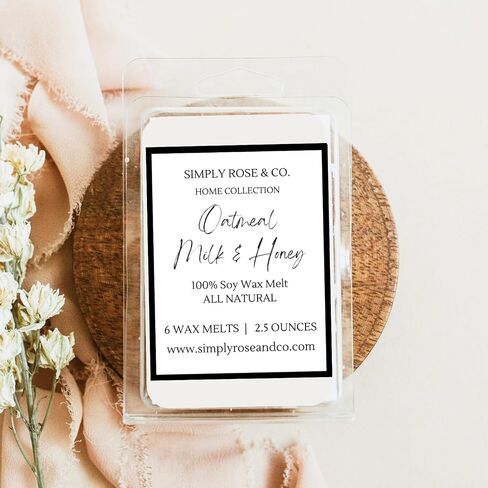 SIMPLY ROSE & CO. Oatmeal Milk and Honey Soy Wax Melts | Scented Wax Melts | Soy Wax Melts | Soy Wax | Wax Tarts | Wax Cubes | Wax Clamshells | Candle Melts | TWO 2.5 Ounces in Saudi Arabia