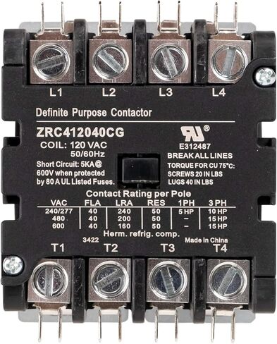 كاناماكس بريميوم 4 أقطاب موصل 40 أمبير 120 فولت تيار متردد مناسب تمامًا مع المرحلات، مكيف الهواء، مضخة الحرارة، أنظمة التبريد in Kuwait