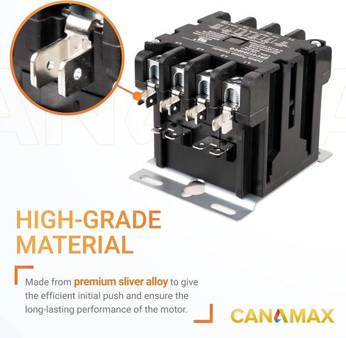 كاناماكس بريميوم 4 أقطاب موصل 40 أمبير 120 فولت تيار متردد مناسب تمامًا مع المرحلات، مكيف الهواء، مضخة الحرارة، أنظمة التبريد in Kuwait