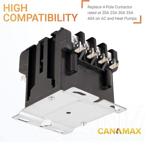 كاناماكس بريميوم 4 أقطاب موصل 40 أمبير 120 فولت تيار متردد مناسب تمامًا مع المرحلات، مكيف الهواء، مضخة الحرارة، أنظمة التبريد in Kuwait