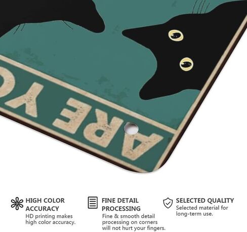 هل أنت أنبوب أسود القط الفن المرحاض ديكور مضحك كيتي القصدير علامة معدنية خمر جدار الرجعية للمنزل الحمام بار مزرعة لوحة 8x12 بوصة in Kuwait