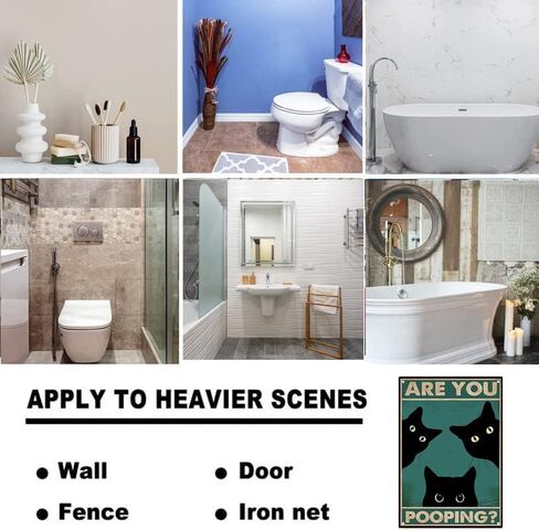 هل أنت أنبوب أسود القط الفن المرحاض ديكور مضحك كيتي القصدير علامة معدنية خمر جدار الرجعية للمنزل الحمام بار مزرعة لوحة 8x12 بوصة in Kuwait