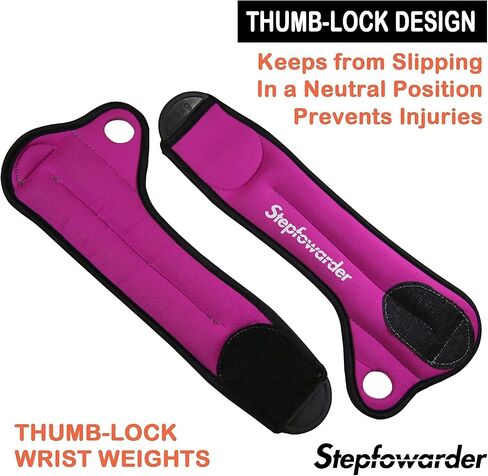 Wrist Weights Thumblock Arm Weights Set for Women/Men (Available from 1.0Lbs to 3.0Lbs) - Ankle Wights Adjustable Strap for Running & All Kind of Cardio Exercises in Saudi Arabia