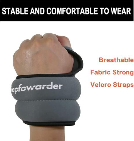 Wrist Weights Thumblock Arm Weights Set for Women/Men (Available from 1.0Lbs to 3.0Lbs) - Ankle Wights Adjustable Strap for Running & All Kind of Cardio Exercises in Saudi Arabia