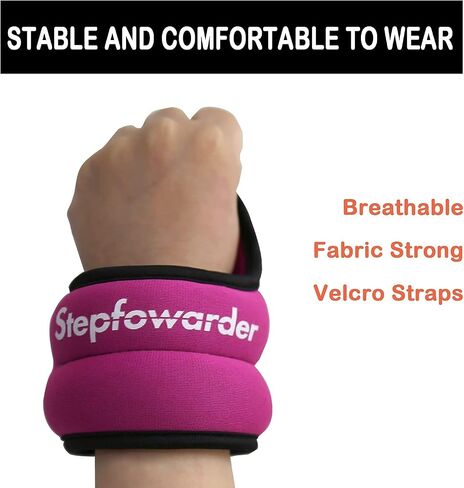 Wrist Weights Thumblock Arm Weights Set for Women/Men (Available from 1.0Lbs to 3.0Lbs) - Ankle Wights Adjustable Strap for Running & All Kind of Cardio Exercises in Saudi Arabia
