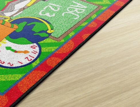 Flagship Carpets Class Life Area Rug for Home Learning or Classroom Carpet, Kids Bedroom, Playroom Mat for Playing and Reading, 2' x 3', Green/Red in Saudi Arabia