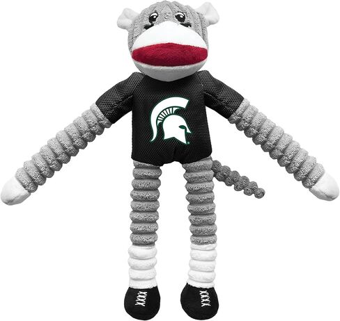 مجموعة ألعاب الحيوانات الأليفة من Littlearth للبالغين من الجنسين NCAA Michigan State Spartans Sock Monkey والقرص الطائر، لون الفريق، مقاس واحد in Saudi Arabia