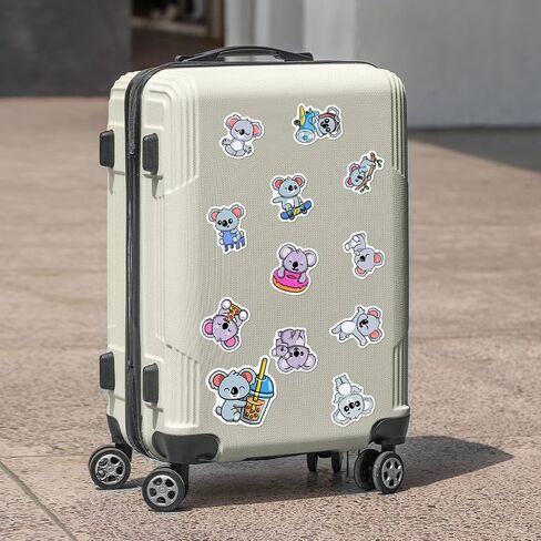 Pack 50 Pcs Cute Animal Koala Stickers for Water Bottles Waterproof Laptop Luggage Cups Computer Scrapbooking Teens Adults Girls Boys Aesthetic Sticker Packs Small Vinyl Decals in Saudi Arabia